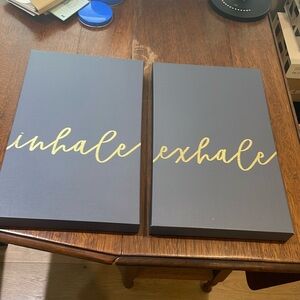 Inhale/exhale canvas - Blue